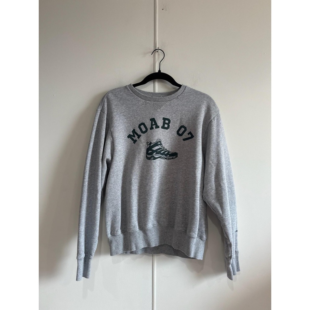 Merrell Sweatshirt Mens Small Gray Fleece Moab 07 Crewneck Pullover Hiking‎